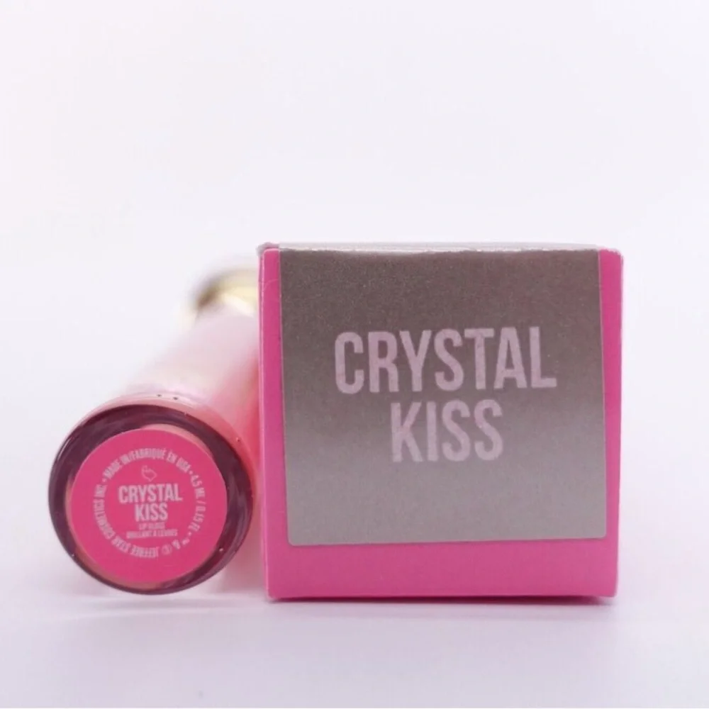Jeffree Star Crystal Kiss lip gloss new in box pink with sparkly micro pearls